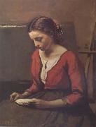 Jean Baptiste Camille  Corot, La liseuse (mk11)